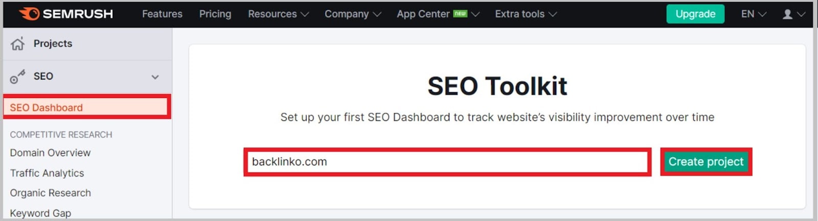 how to start using Semrush