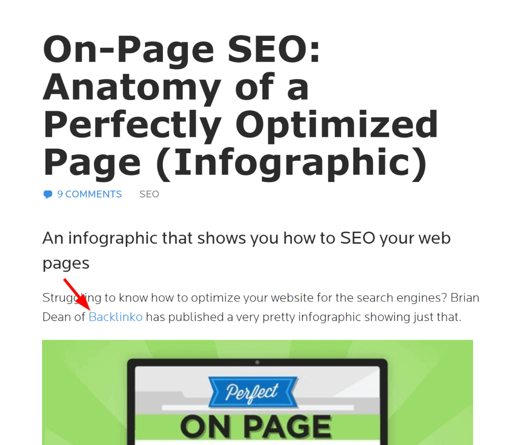 Infographic backlink