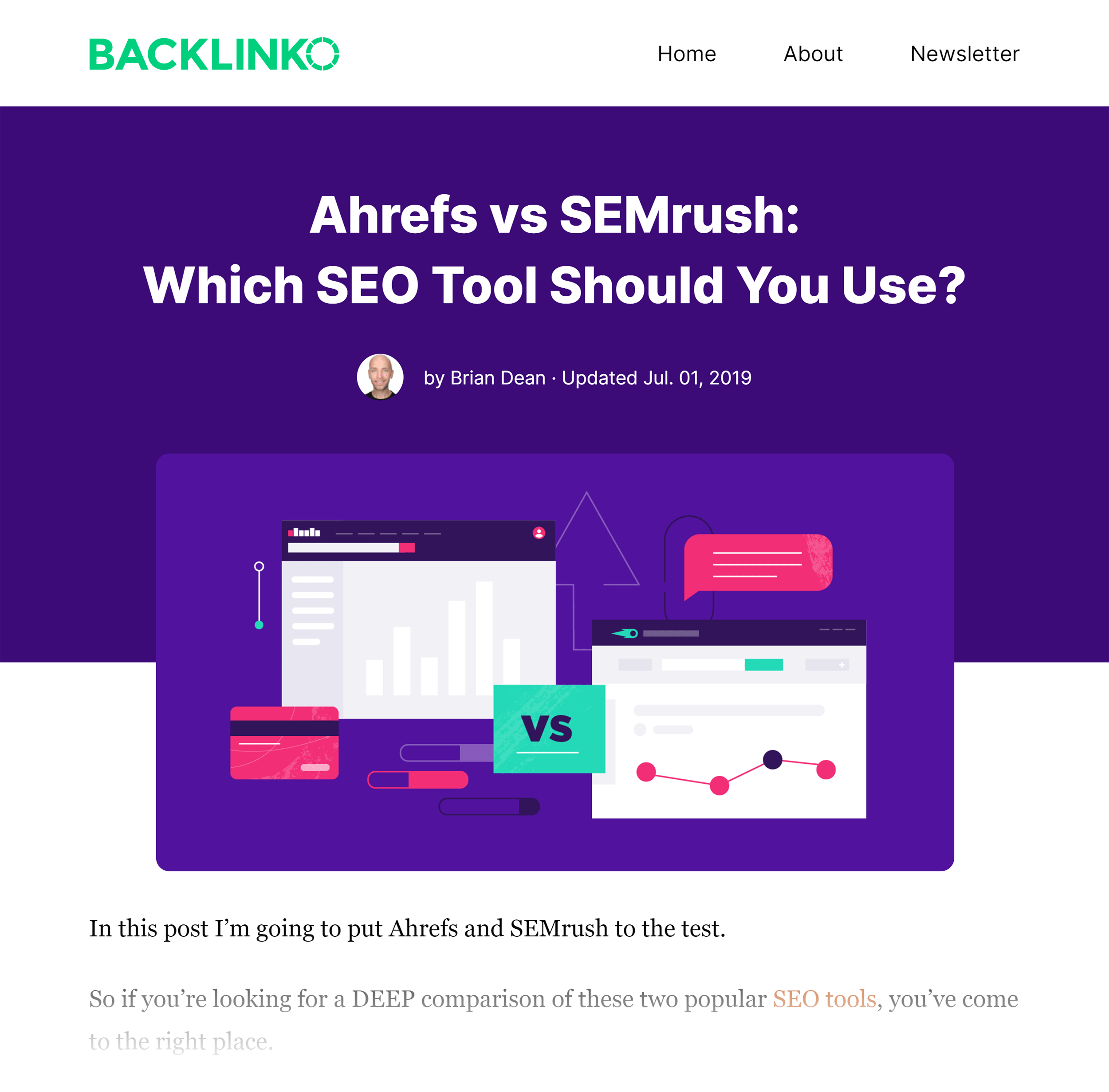 Backlinko – Ahrefs VS Semrush