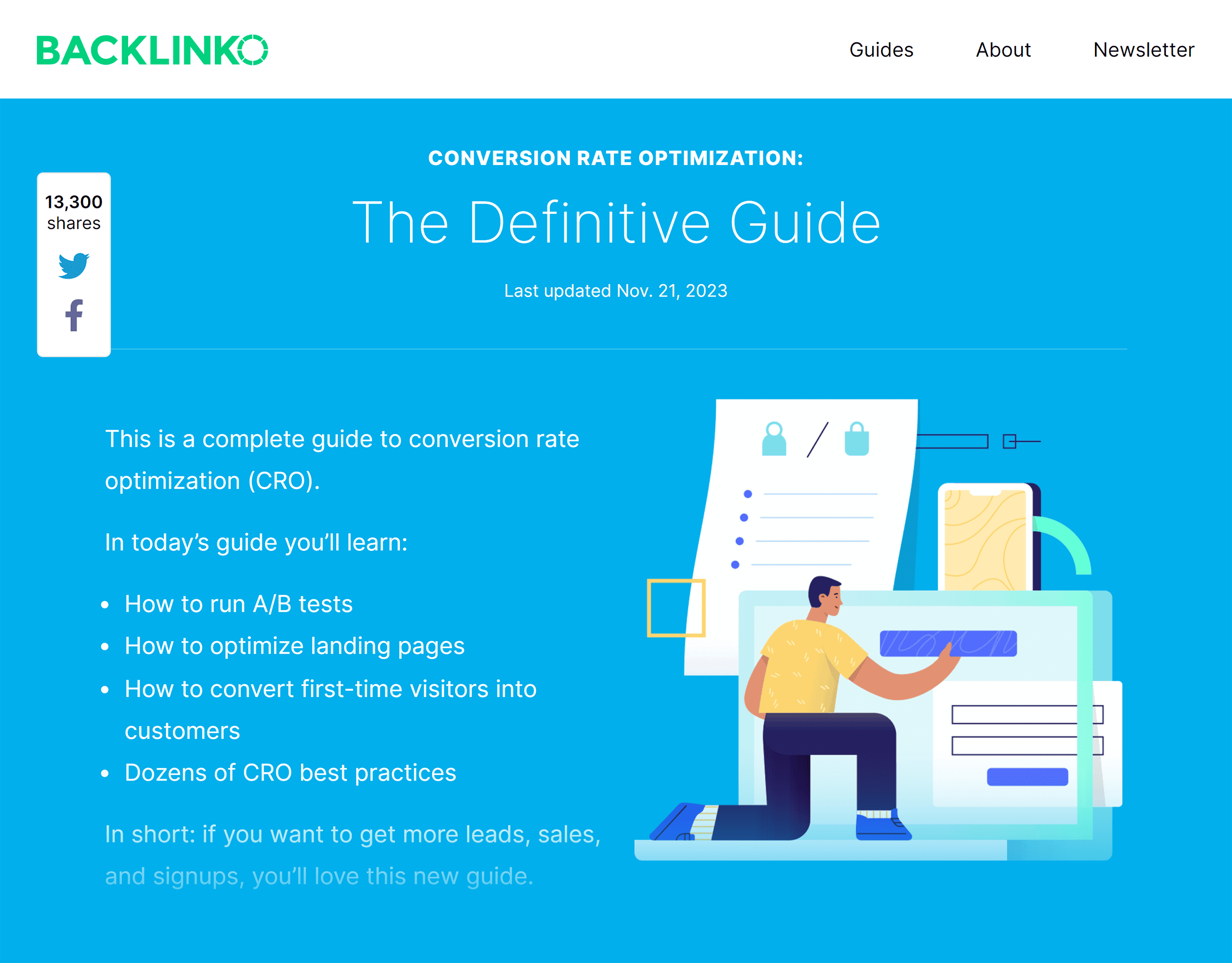 Backlinko – Conversion Rate Optimization