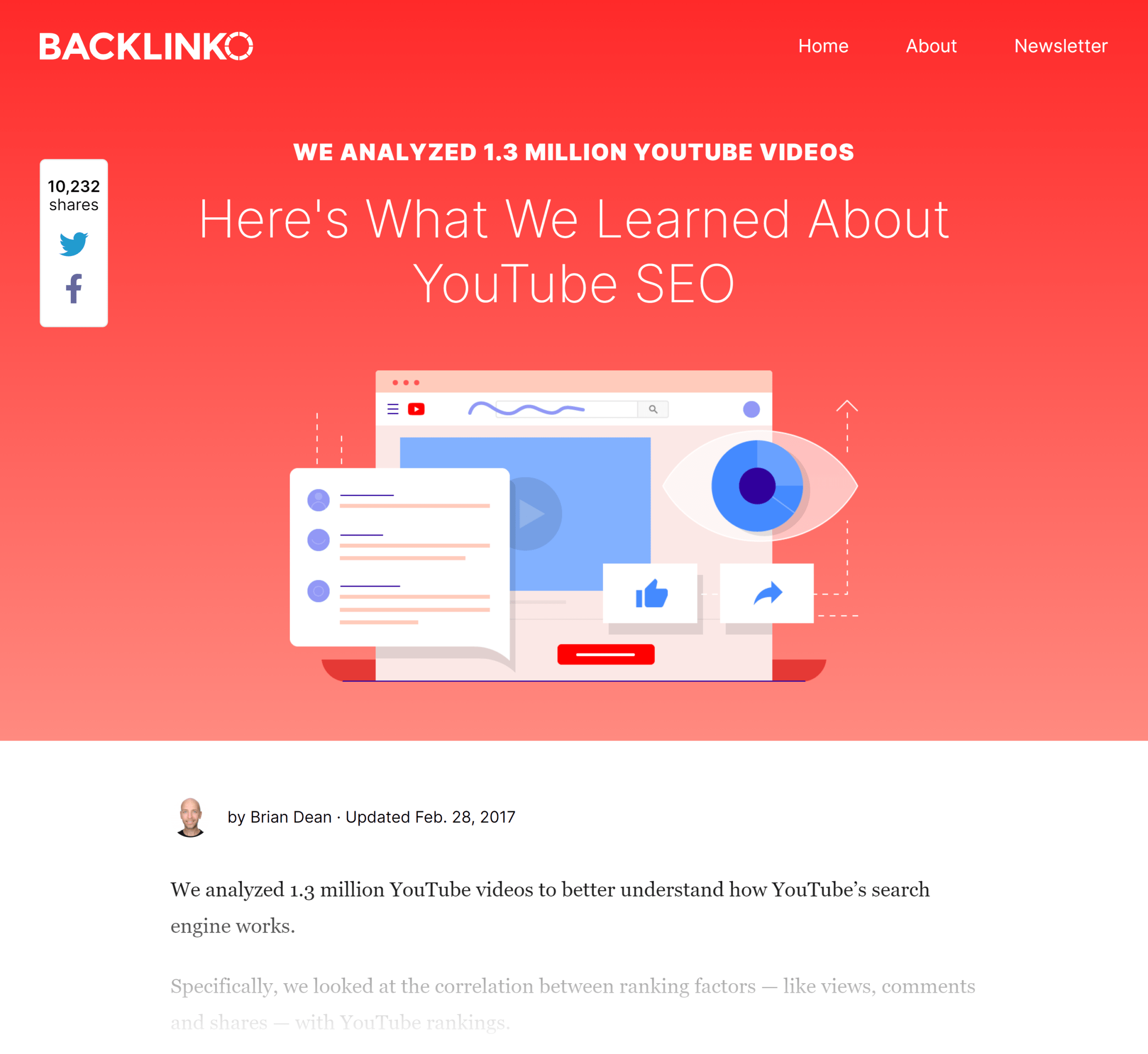 Backlinko – YouTube ranking factors