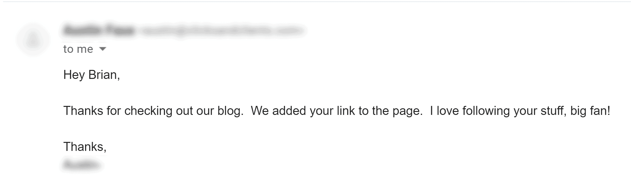 Broken link building – Response