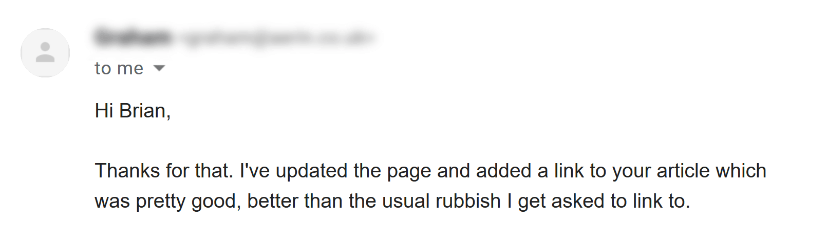 Email response