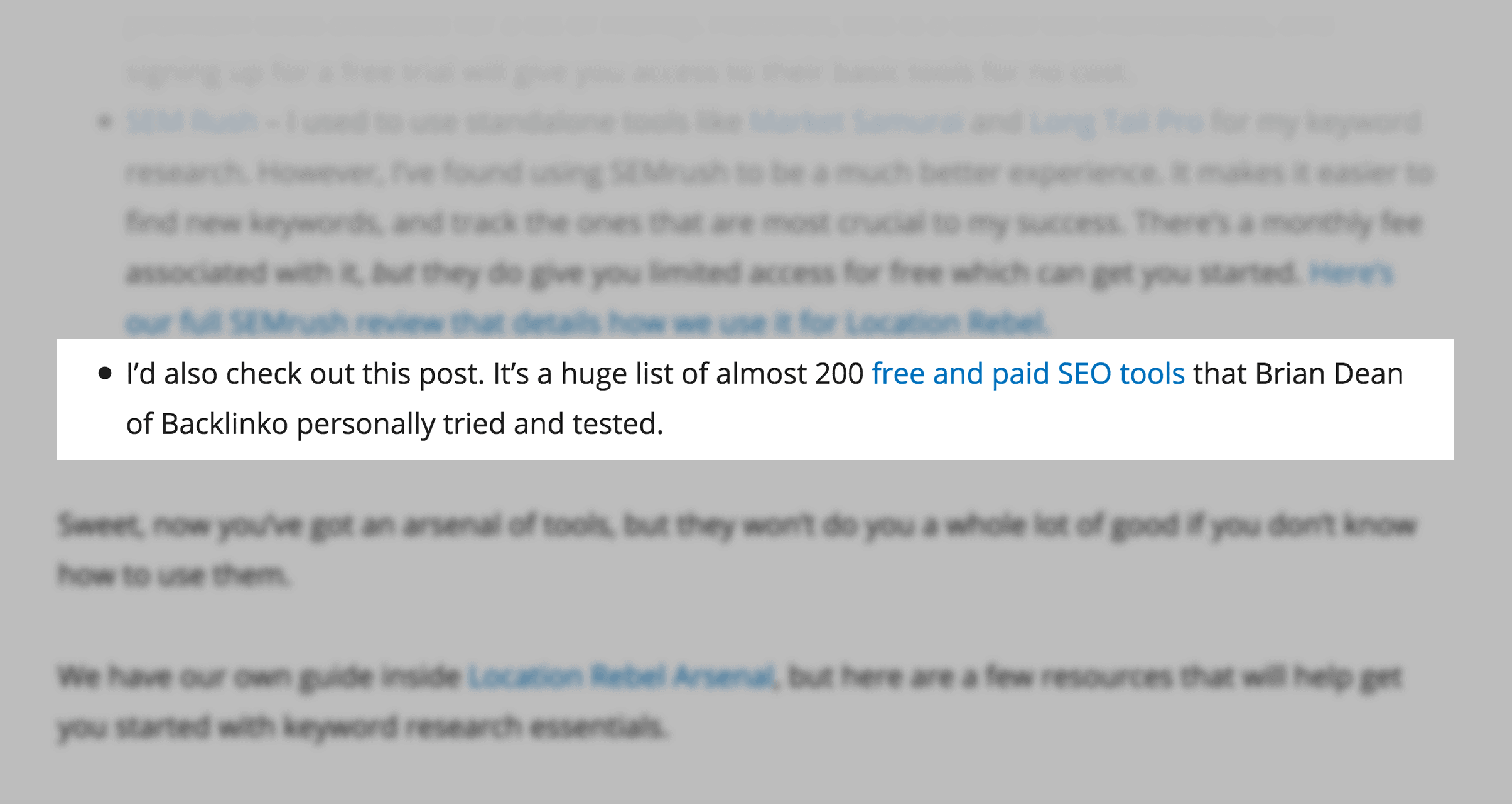 Free and paid SEO Tools