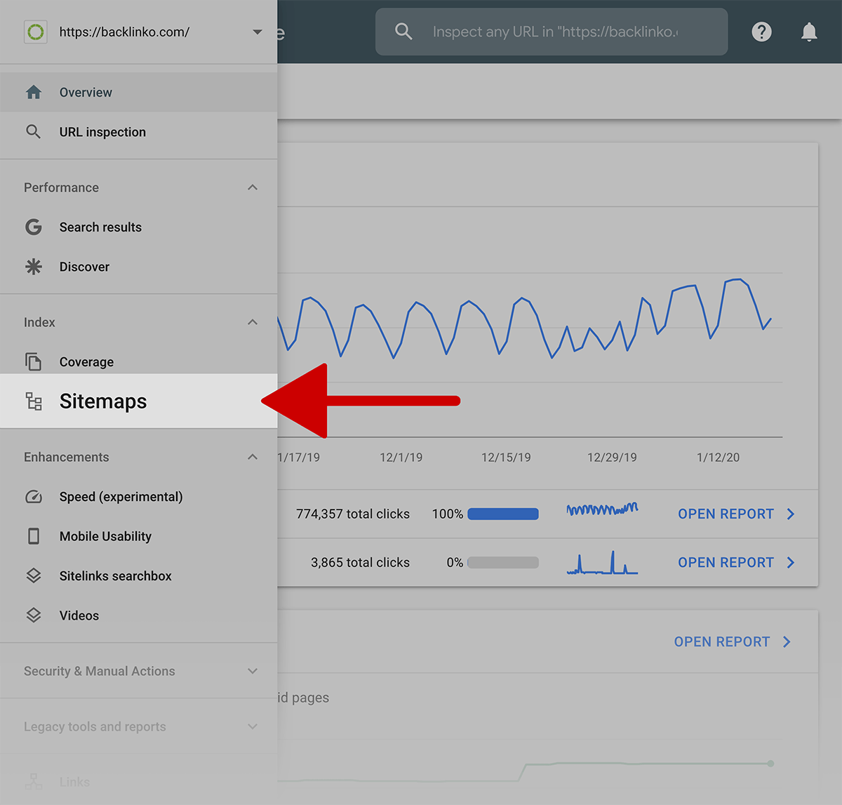 Google Search Console – Sitemaps feature