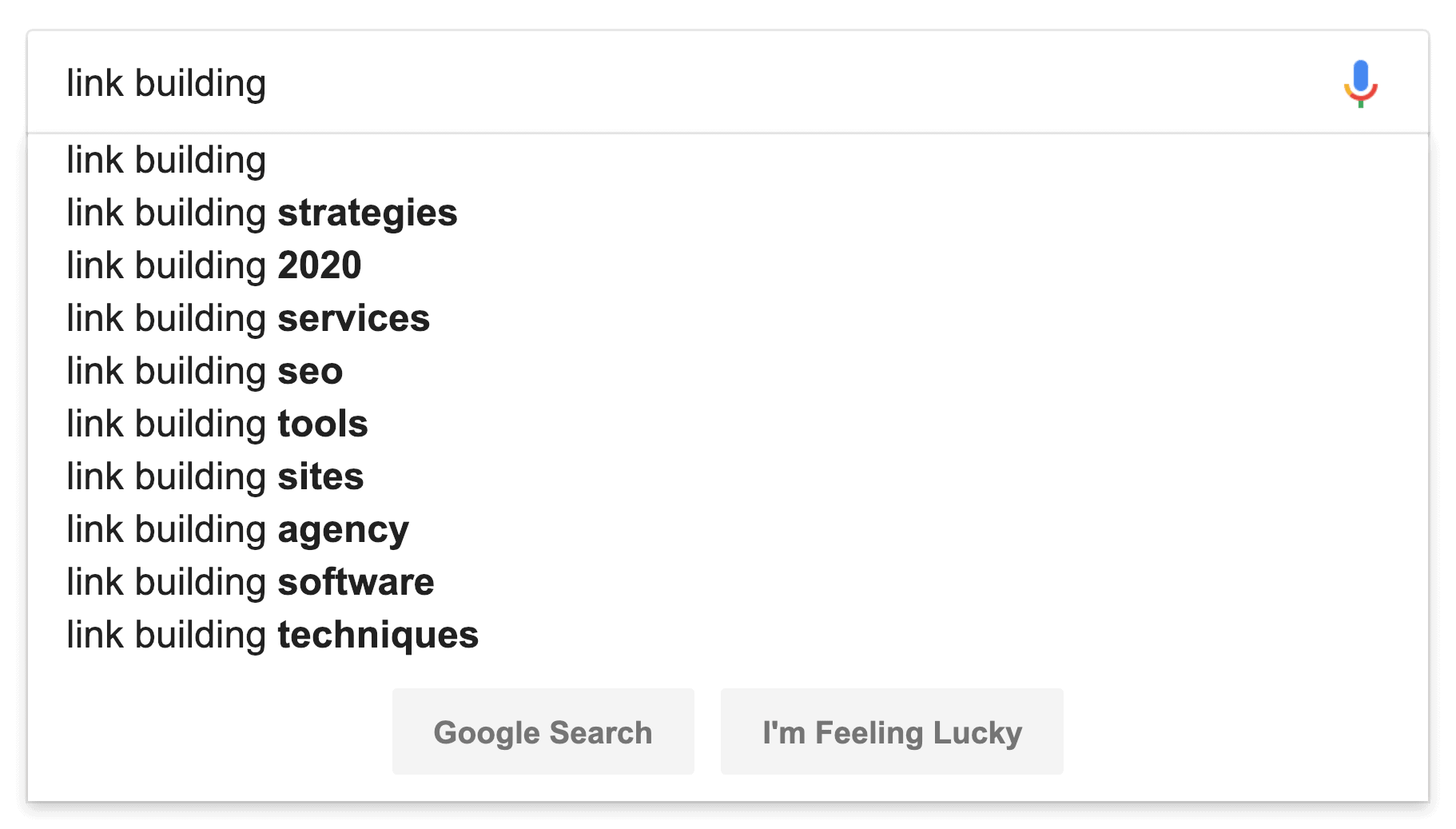 Google Suggest Link Building