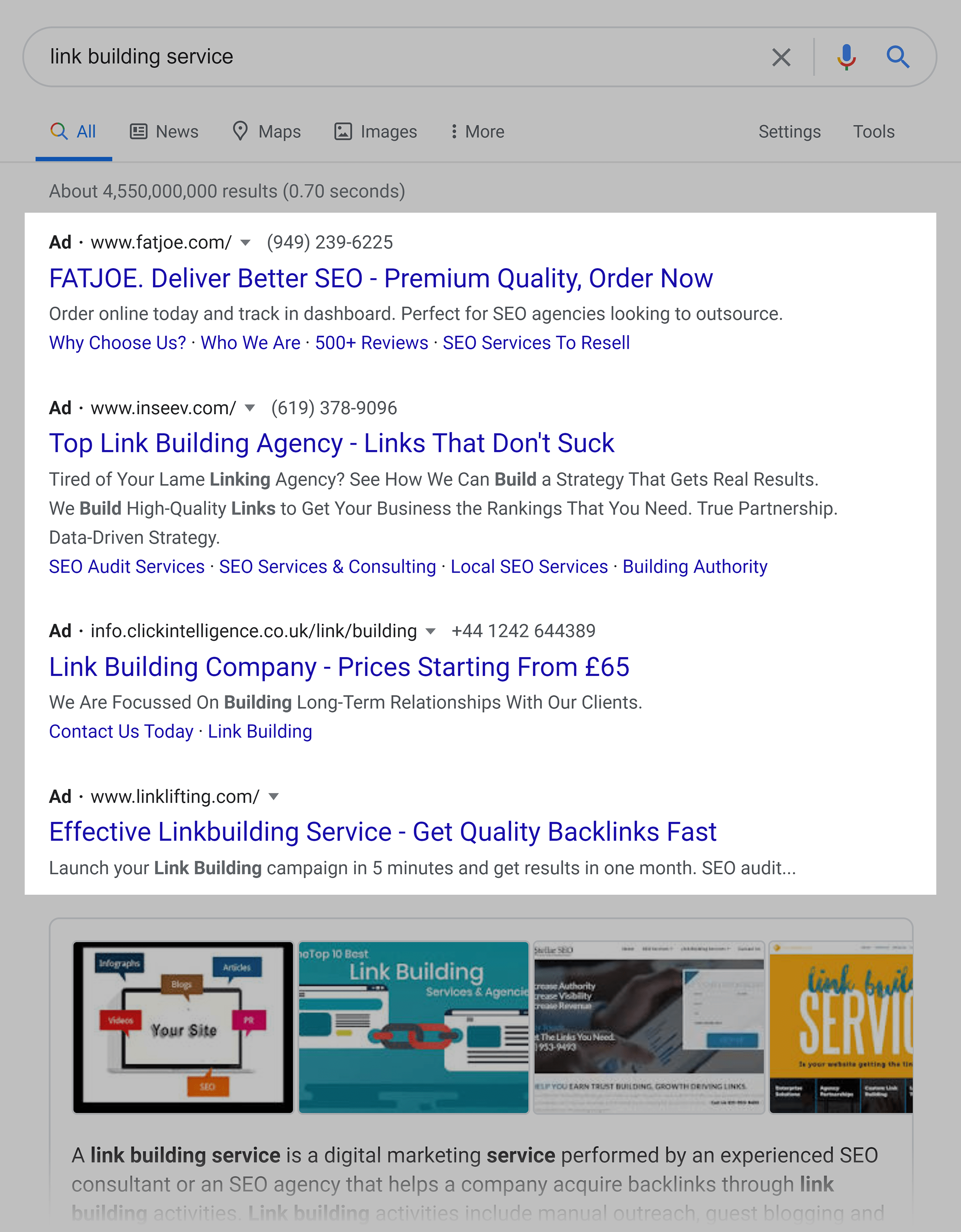 Google Ads take SERP real estate