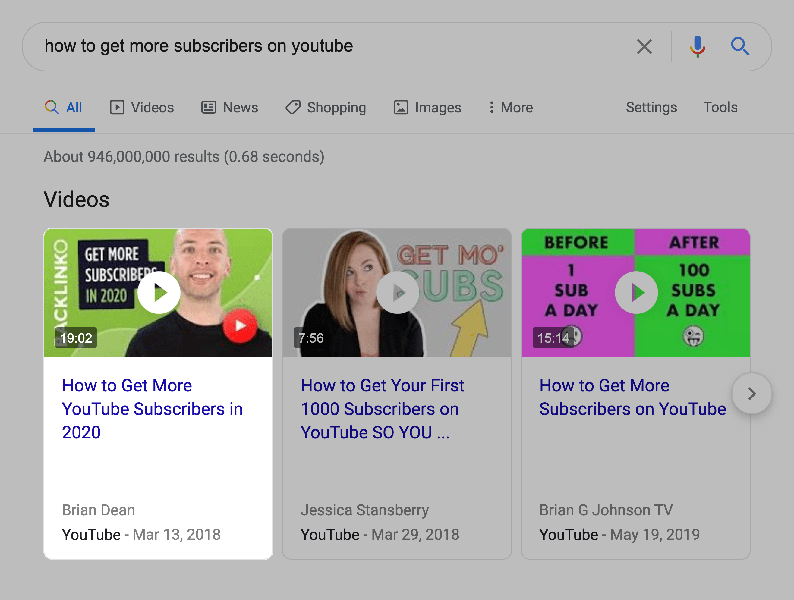 How to get more subscribers on YouTube – SERPs – Video