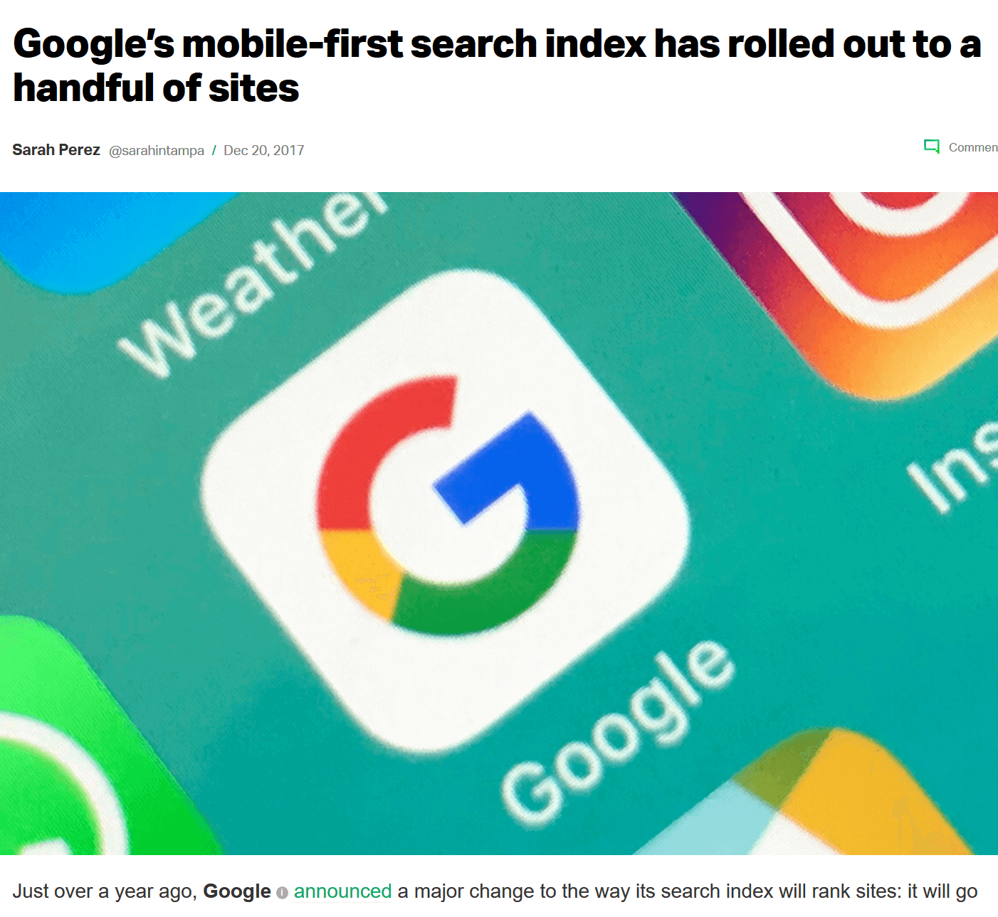 mobile first index