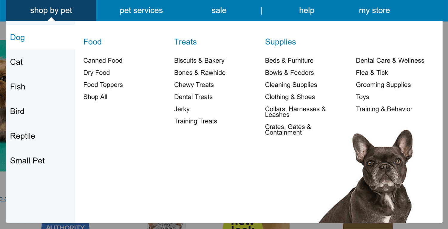 PetSmart – Menu