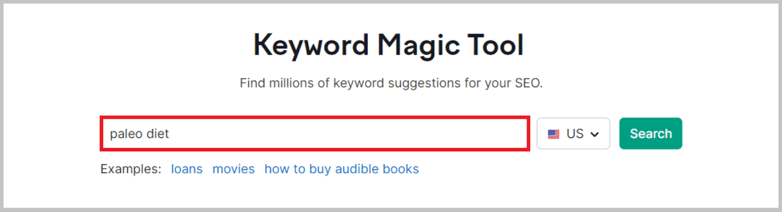 Semrush Keyword Magic Tool