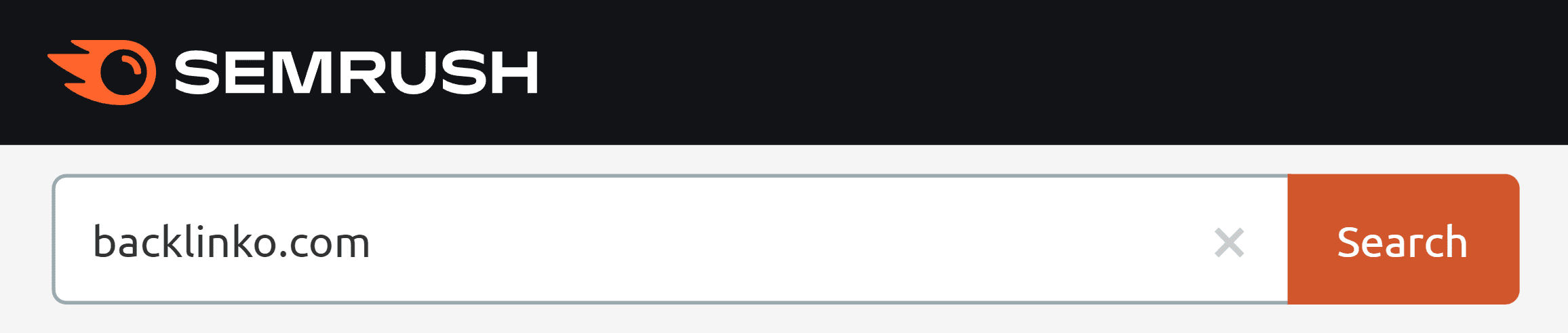 Semrush – Input website